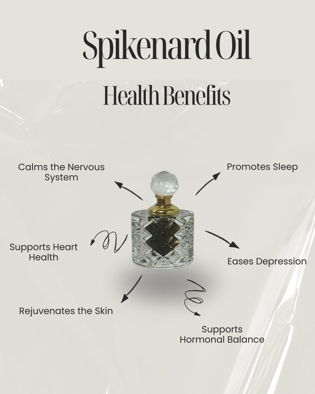 Spikenard Essential Oil - Fine Crystal Bottle 12ml