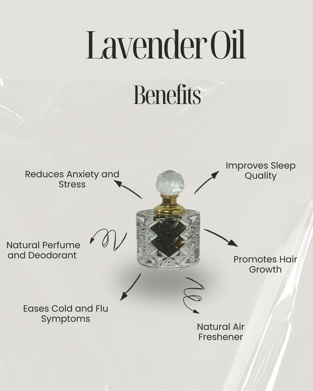 Lavender Essential Oil  – Pure Calm in Bloom, Fine Crystal Bottle 12ml